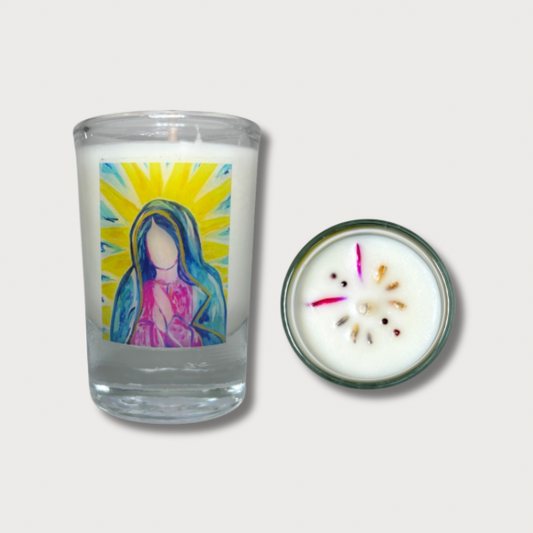 Mini veladora “Virgen de Guadalupe”